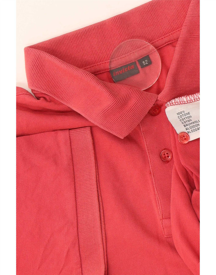 Invicta Herren Poloshirt IT 52 Large Rosa Baumwolle