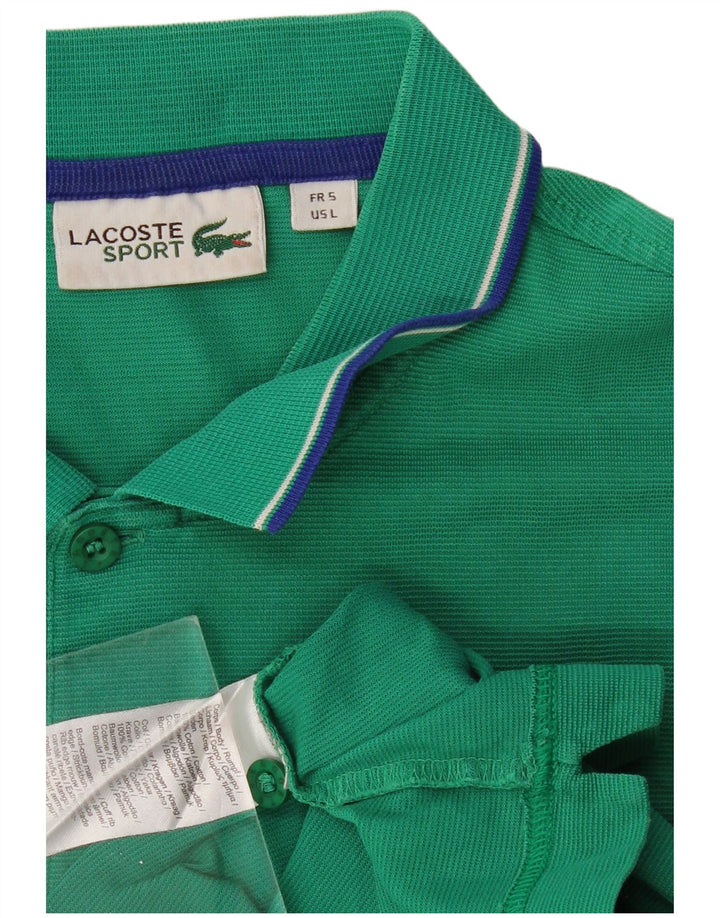 LACOSTE Herren-Poloshirt, Größe 5, große grüne Baumwolle