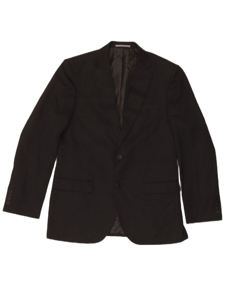 Marks & Spencer Herren-Blazer, reguläre Passform, 2 Knöpfe, EU 50, Größe L, Schwarz
