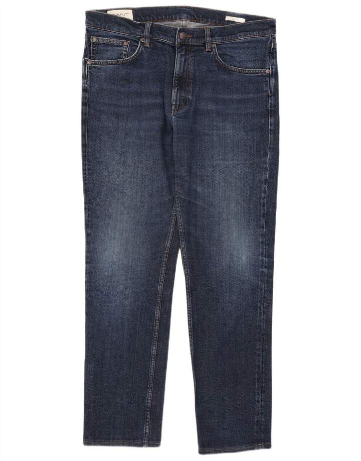 Gant Herren Slim Jeans W36 L30 Blaue Baumwolle