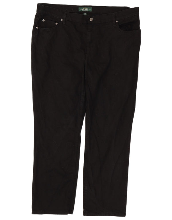 Ralph Lauren Damen Straight Jeans US 18 2XL W40 L29 Schwarze Baumwolle