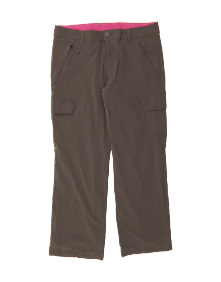 EDDIE BAUER Womens Straight Cargo Trousers US 14 XL W36 L30 Grey Polyester Vintage Eddie Bauer and Second-Hand Eddie Bauer from Messina Hembry 