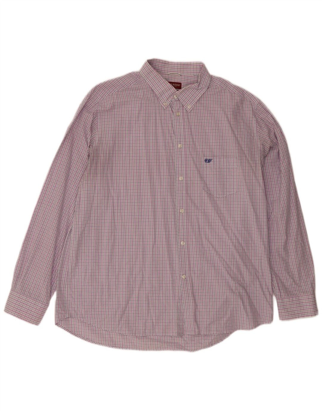 Carrera Herren-Hemd mit normaler Passform, 3XL, lila kariert, Baumwolle