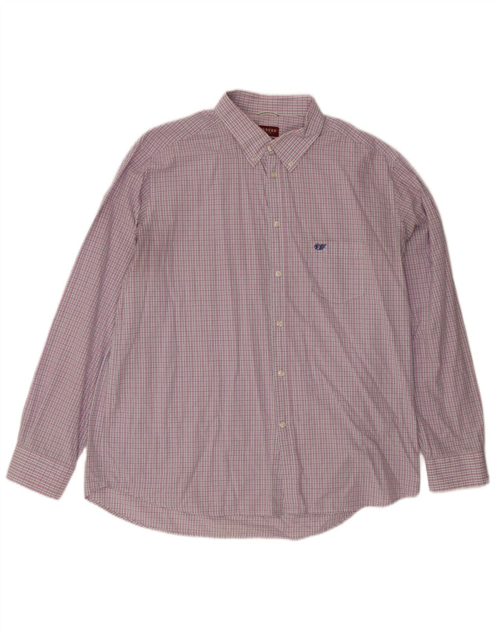 Carrera Herren-Hemd mit normaler Passform, 3XL, lila kariert, Baumwolle