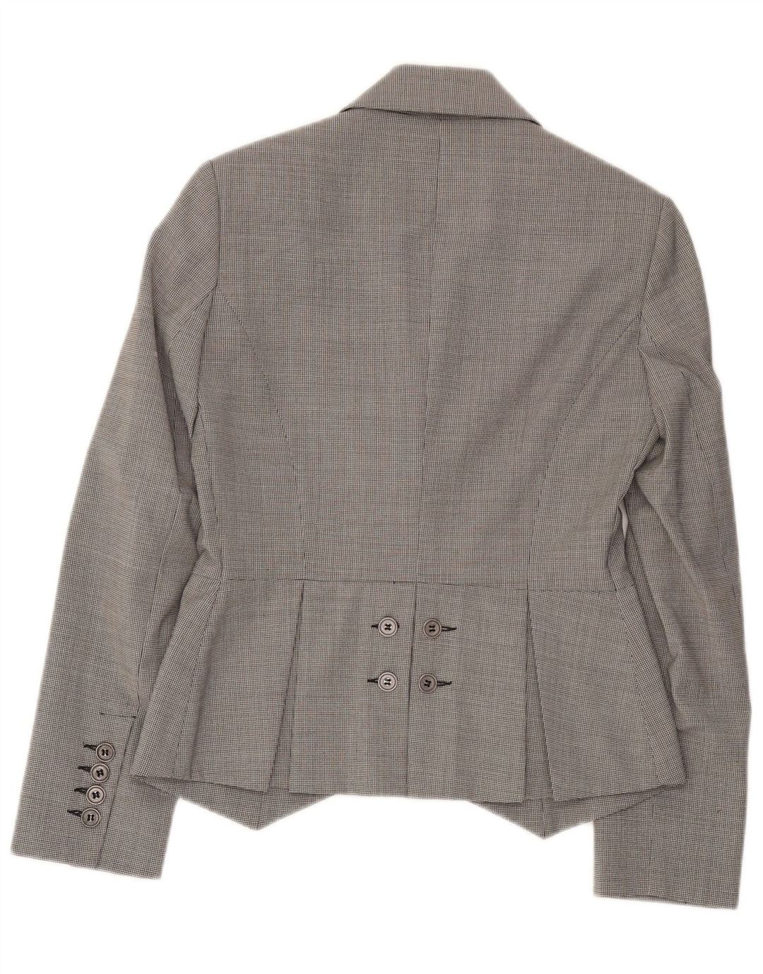 Germano Zama Damen 2-Knopf-Blazerjacke UK 12 Mittelgrau kariert