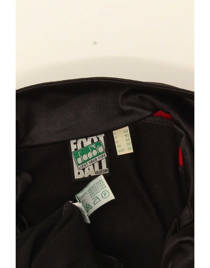 Diadora Herren-Trainingsanzugoberteil mit Grafik, UK 38, Mittelschwarz, Farbblock