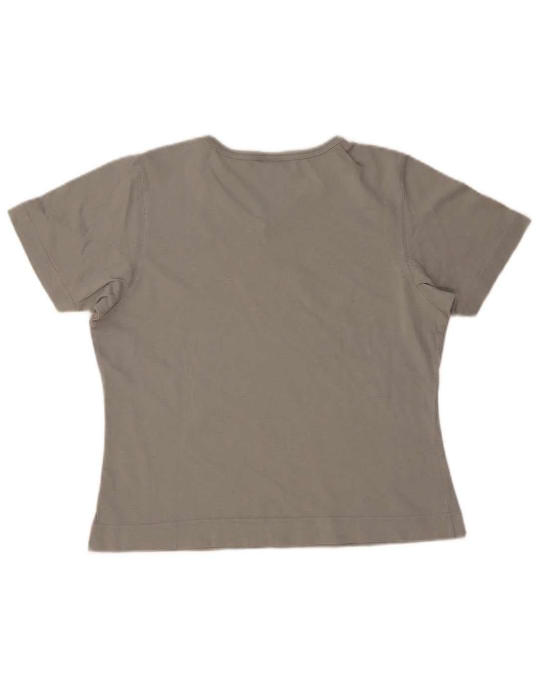 Adidas Damen T-Shirt Top UK 12 Mittelgraue Baumwolle