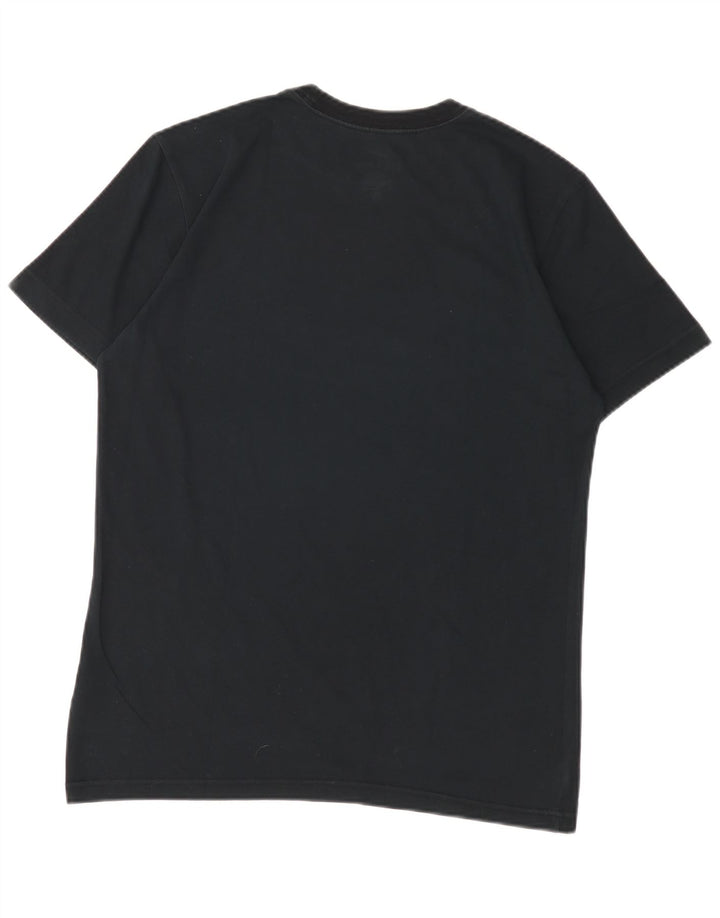Nike Herren Dri Fit Graphic T-Shirt-Oberteil aus mittelschwarzer Baumwolle