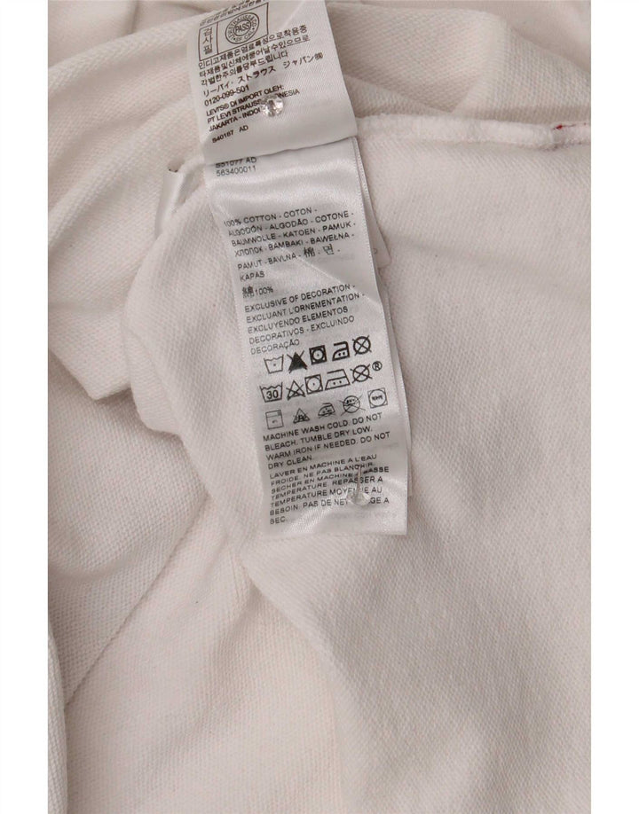 Levi's Damen-Pullover, übergroßer Crop-Sweatshirt, Gr. 14, Größe L, weiß gestreift