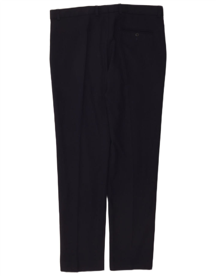 Marks & Spencer Slim-Anzughose für Herren, W34, L31, marineblaue Wolle