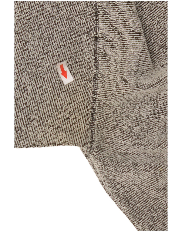 Diadora Herren-Poloshirt aus mittelgrau gestreiftem Polyester