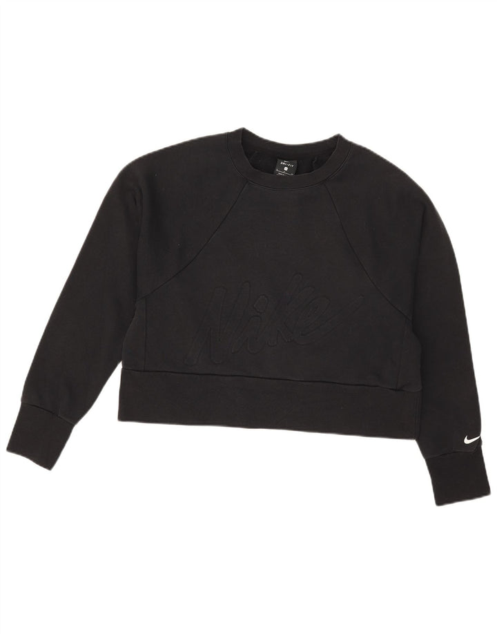 Nike Damen-Sweatshirt mit Dri-Fit-Grafik, übergroß, Gr. 10, Schwarz