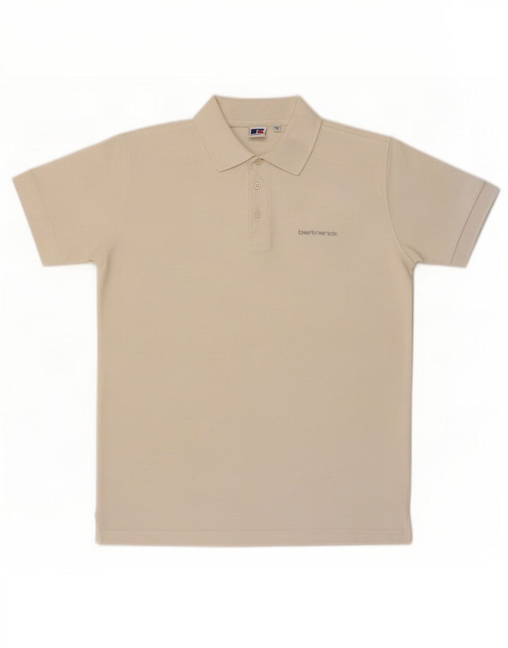 Russell Athletic Herren-Poloshirt aus mittelweißer Baumwolle