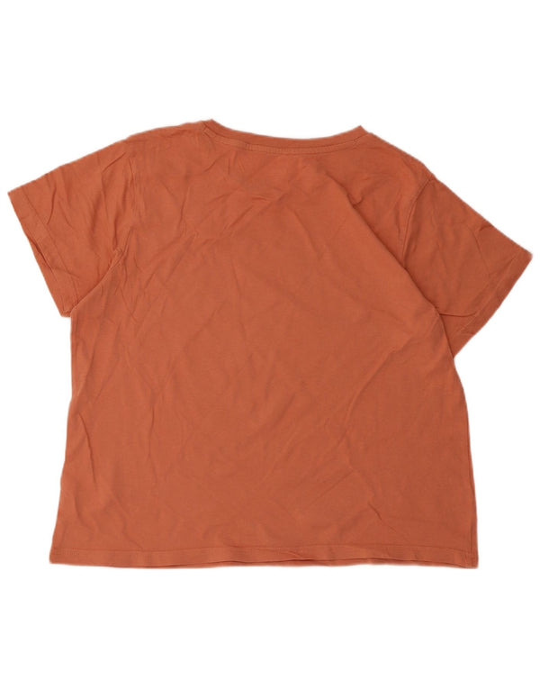 Lee Womens Relaxed Fit Graphic T-Shirt Top UK 14 Mittelrosa Baumwolle
