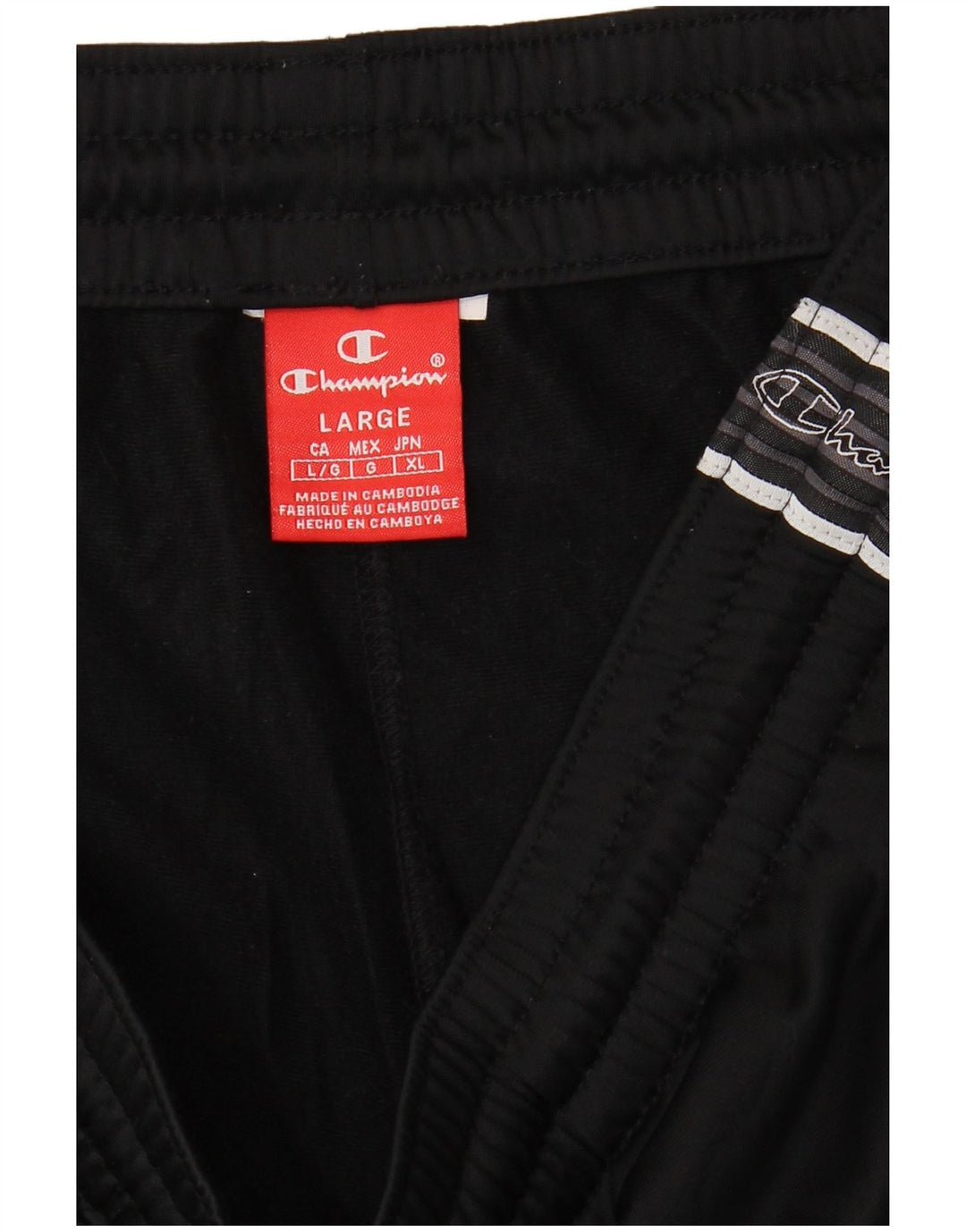 Champion Herren-Trainingshose mit Grafik, Größe L, Schwarz