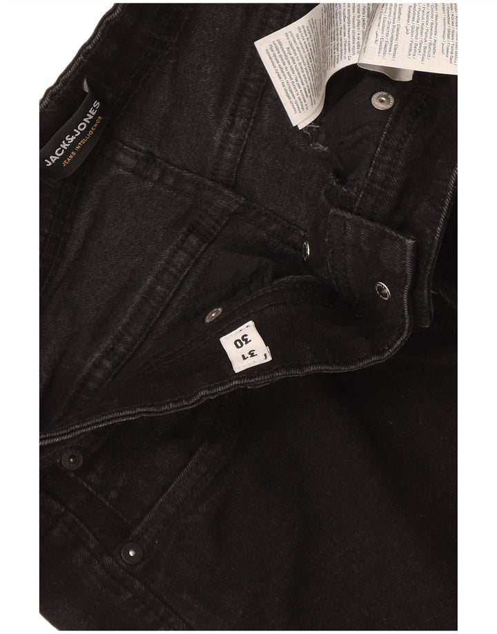 Jack & Jones Herren Slim Jeans W31 L30 Schwarze Baumwolle