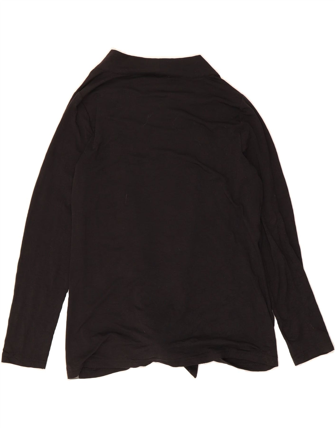 EDDIE BAUER Womens Front Tie Cardigan Top UK 14 Medium Black Tencel Vintage Eddie Bauer and Second-Hand Eddie Bauer from Messina Hembry 