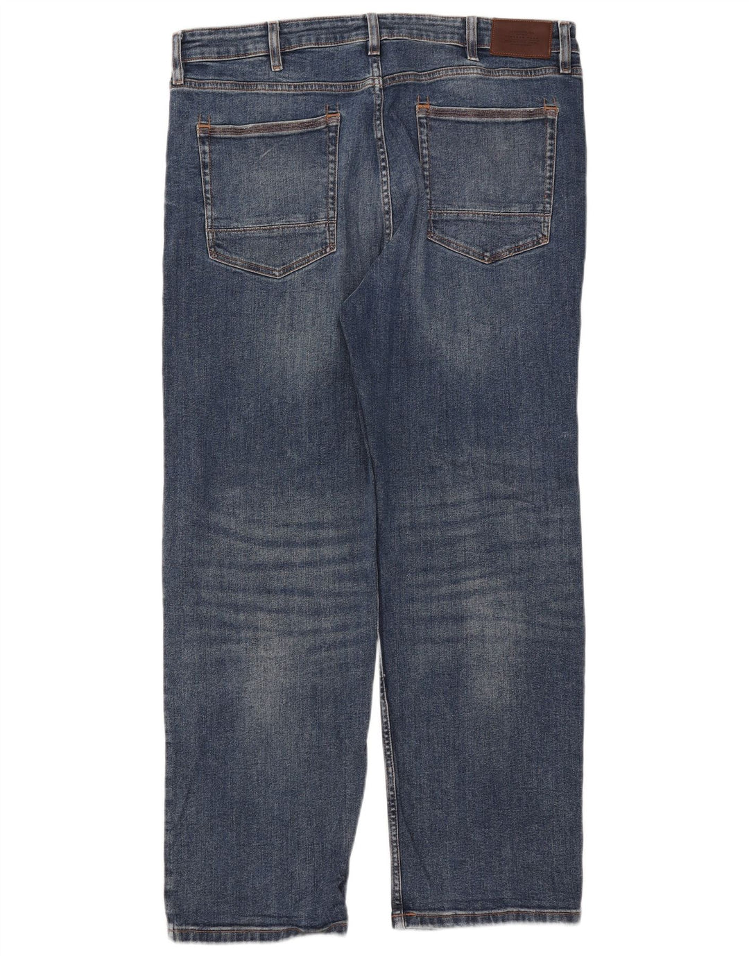 Marks & Spencer Herren Straight Jeans W38 L31 Blaue Baumwolle