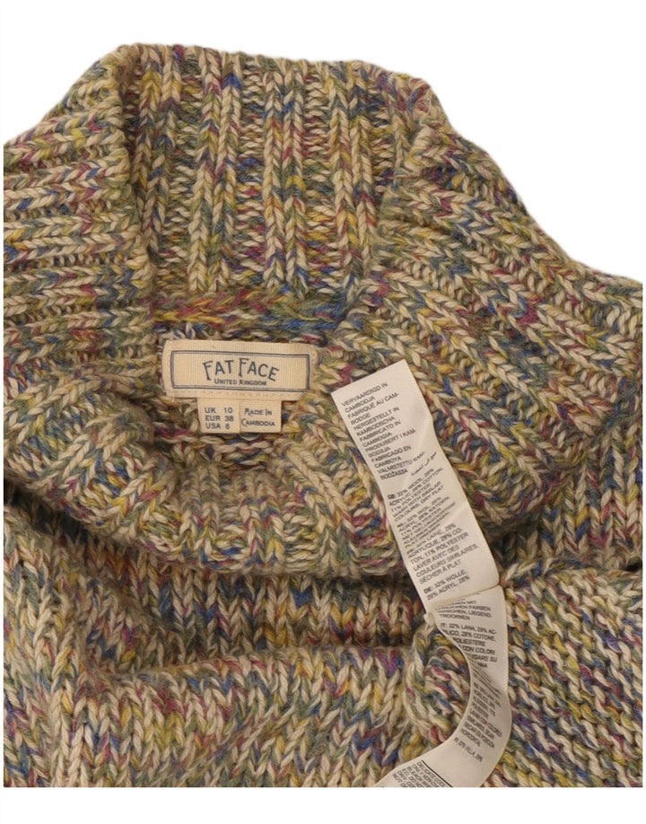 Fat Face Rollkragenpullover für Damen, Gr. 10, Größe S, Mehrfarbig