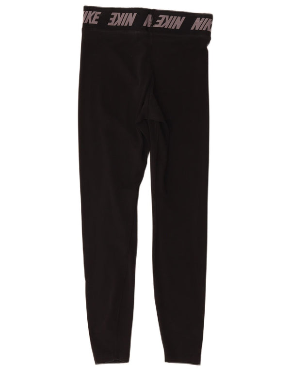 Nike Damen Graphic Leggings UK 8 Small Schwarz