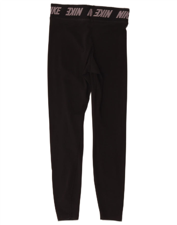 Nike Damen Graphic Leggings UK 8 Small Schwarz