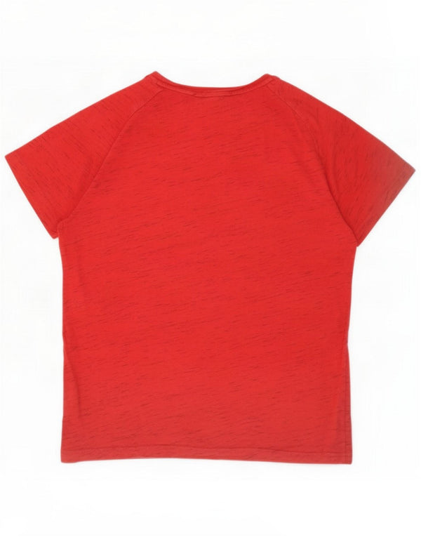 Puma Herren T-Shirt Top XL Rot gefleckte Baumwolle