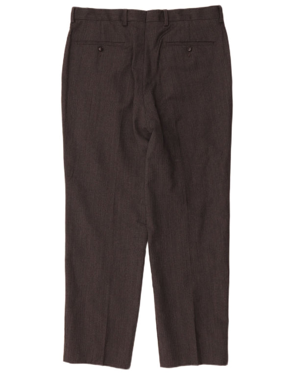 Marks & Spencer Herren-Anzughose mit maßgeschneiderter Passform, gerade, W34, L30, Grau