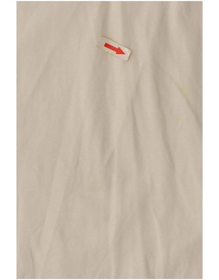 Massimo Dutti übergroßes T-Shirt für Damen, UK 10, Größe S, weiße Baumwolle