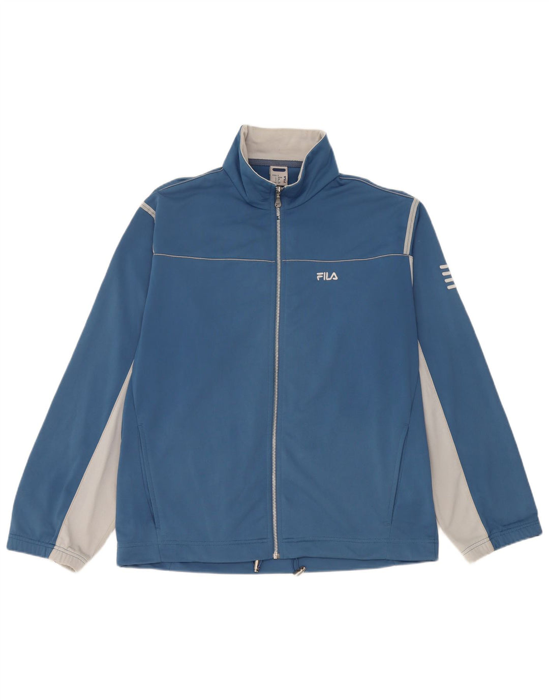 Fila Herren-Trainingsanzug-Oberjacke IT 46/48 Small Blue Colourblock Polyester