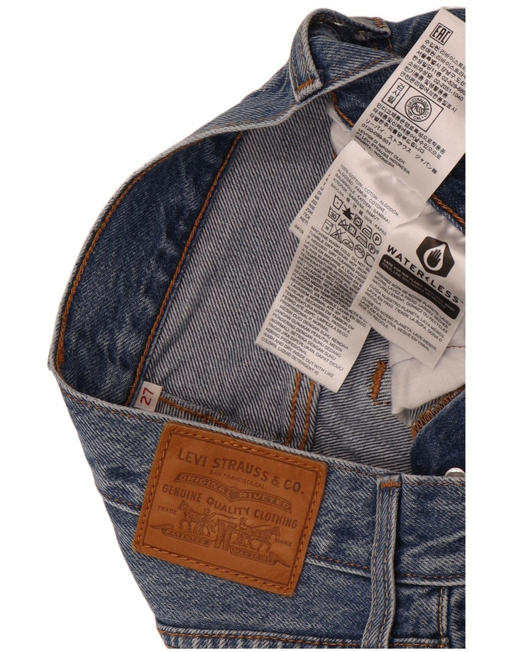 Levi's Damen-Jeansrock im Distressed-Look, W27, klein, aus blauer Baumwolle