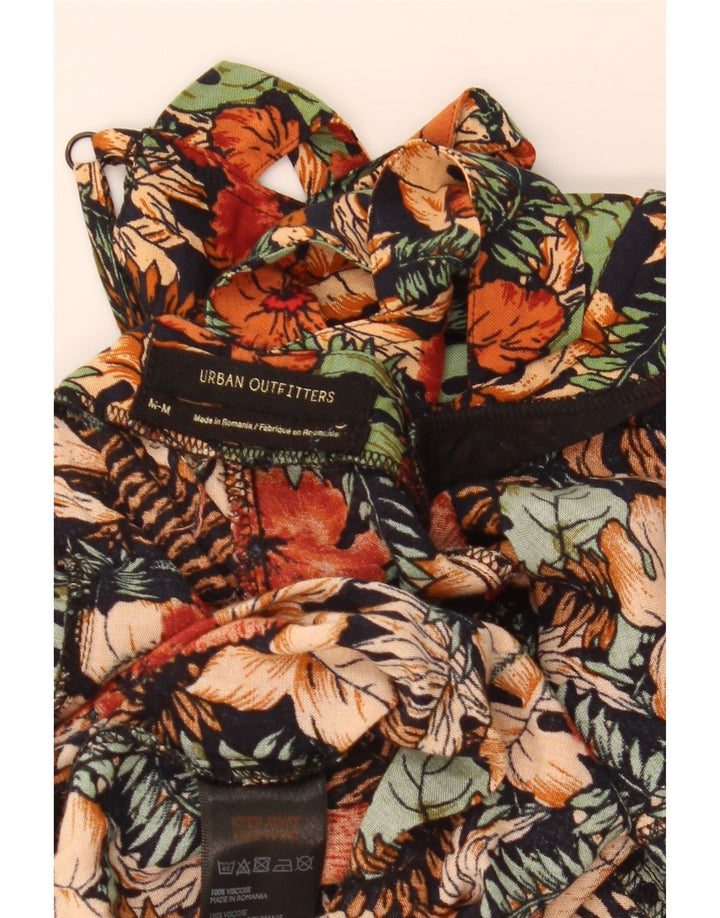 URBAN OUTFITTERS Damen Playsuit UK 12 Medium Mehrfarbig mit Blumenmuster