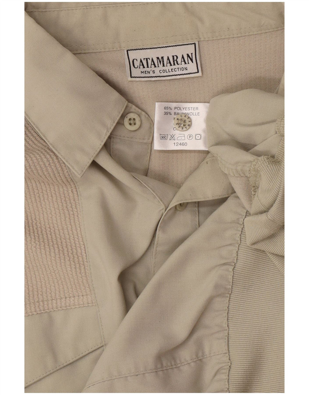 Catamaran Herren-Pullover-Hemd aus mittelbeigem Polyester