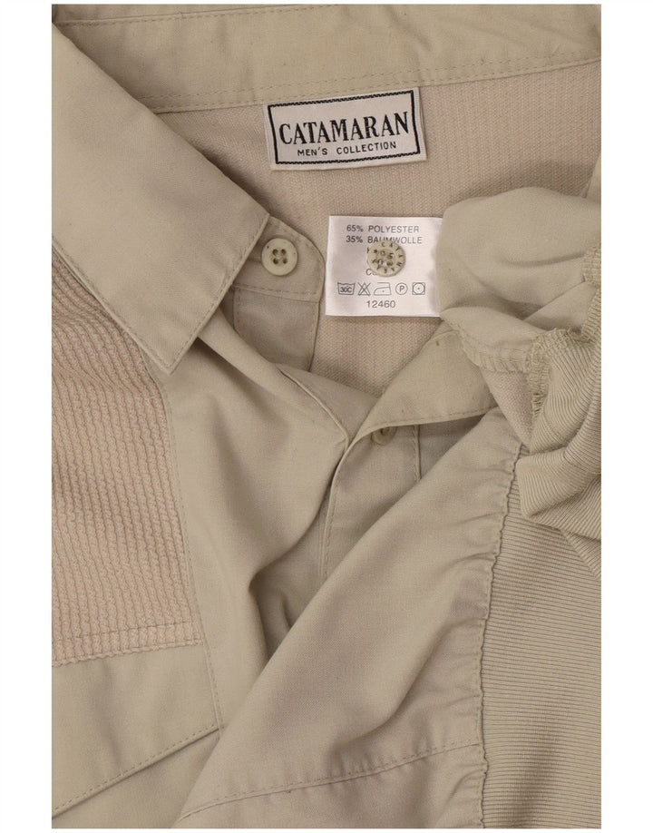 Catamaran Herren-Pullover-Hemd aus mittelbeigem Polyester