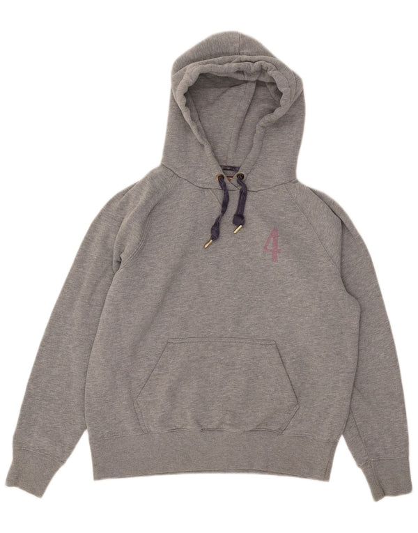 Tom Joule Damen Graphic Hoodie Pullover UK 14 Large Grau