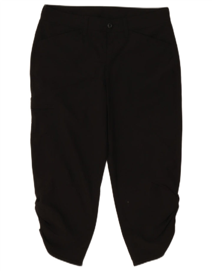 Eddie Bauer Damen Cargo-Caprihose US 2 XS W30 L21 Schwarz Polyester