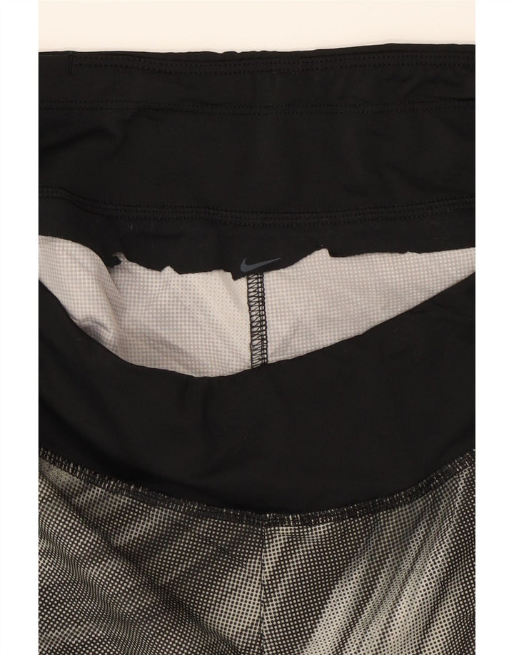 NIKE Womens Sport Shorts UK 16 Large  Black Tie Dye Polyester Vintage Nike and Second-Hand Nike from Messina Hembry 