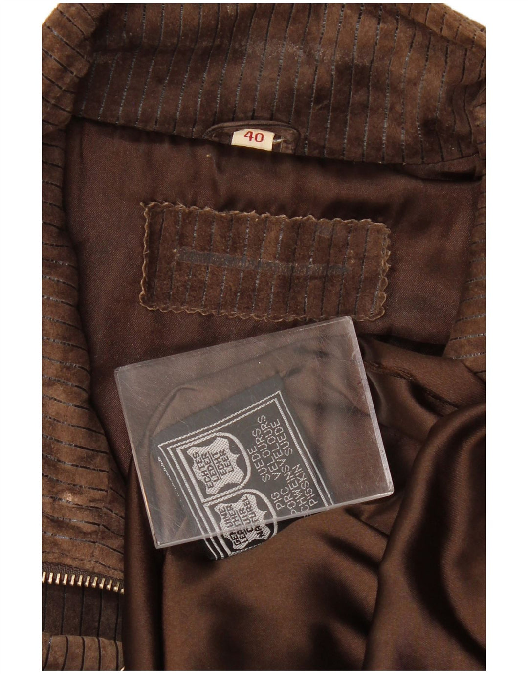 VINTAGE Herren Wildlederweste UK 40 Großes braunes Leder