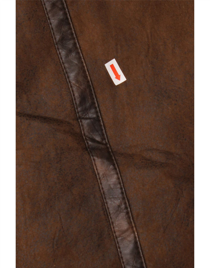 AERONAUTICA MILITARE Herren Flight Sherpa Jacke UK 36 Small Braun Polyester