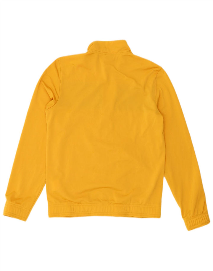 Puma Jungen-Trainingsanzug-Top-Jacke, 13–14 Jahre, gelbes Farbblock-Polyester