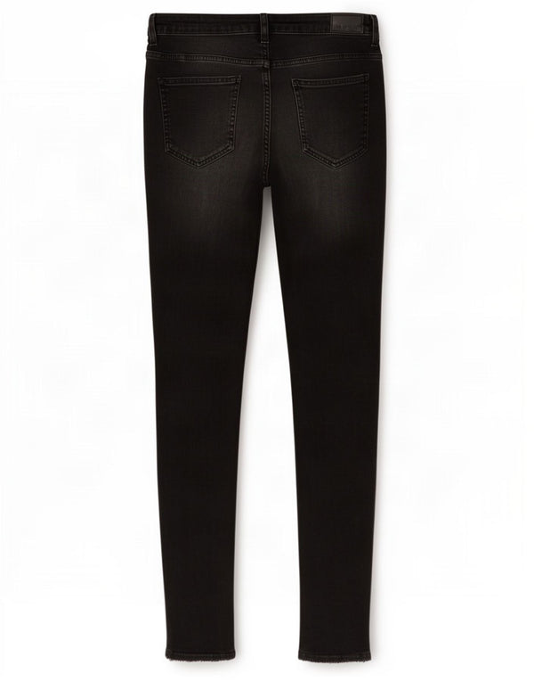 Zara Womens Z1975 Distressed Skinny Jeans EU 40 Medium W30 L29 Black