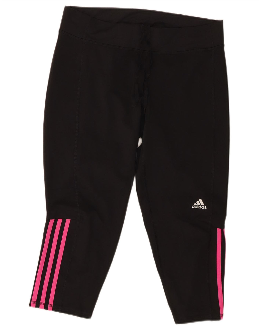 ADIDAS Damen Capri-Trainingshose UK 16/18 Large Schwarz Polyester