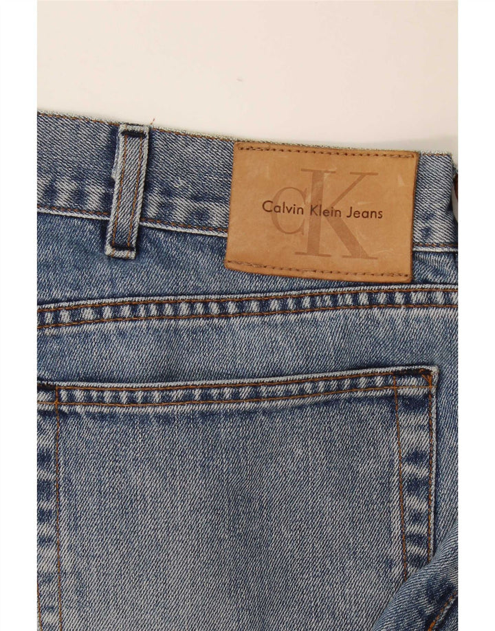 Calvin Klein Damen Straight Jeans W36 L28 Blau