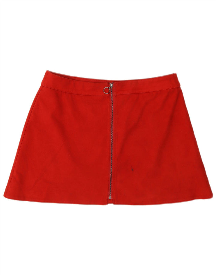 Zara Damen Trafaluc Minirock Large W32 Rot Polyester