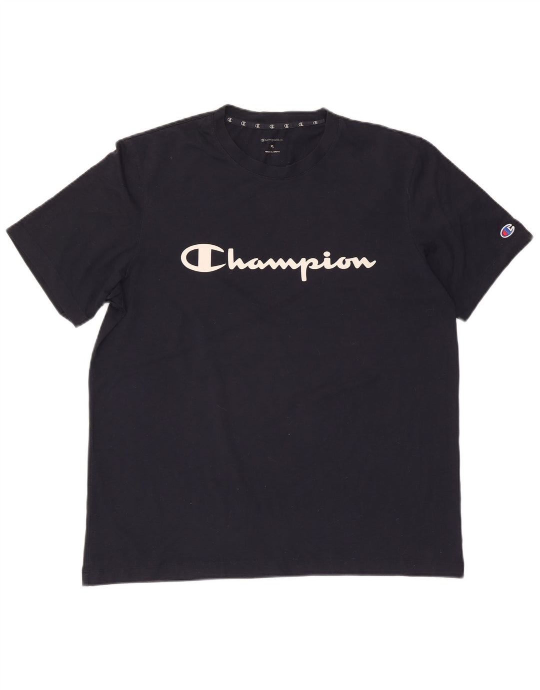 Champion Herren Grafik-T-Shirt-Oberteil XL Marineblau