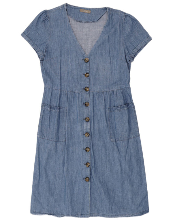 Oasis Denim-Hemdkleid für Damen, Größe 46, Größe L, Blau, Baumwolle