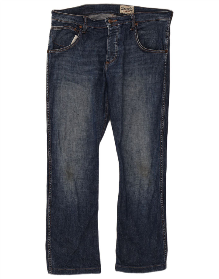 Wrangler Herren Spencer Straight Jeans W34 L29 Blaue Baumwolle