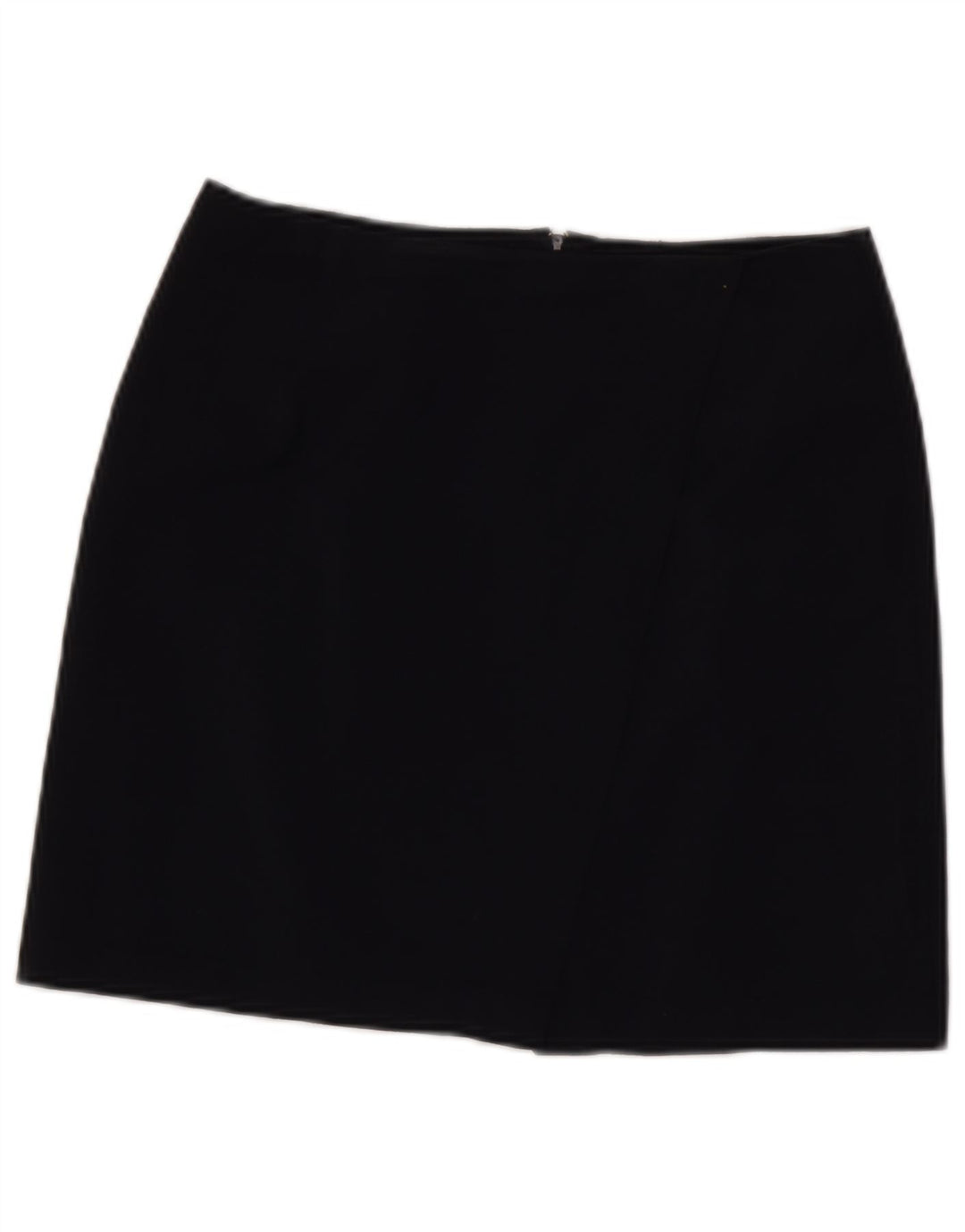 Benetton Damen Minirock IT 44 Medium W28 Marineblaue Schurwolle