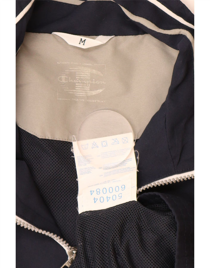 CHAMPION Herren-Trainingsanzug-Oberteil, Mittelgroßes marineblaues Farbblock-Polyester