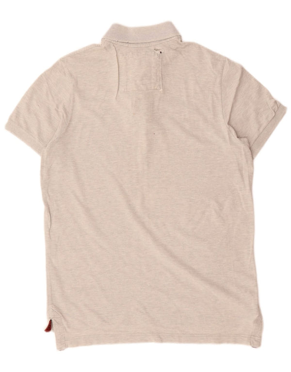 Abercrombie & Fitch Mens Polo Shirt Small Grey Flecked Cotton