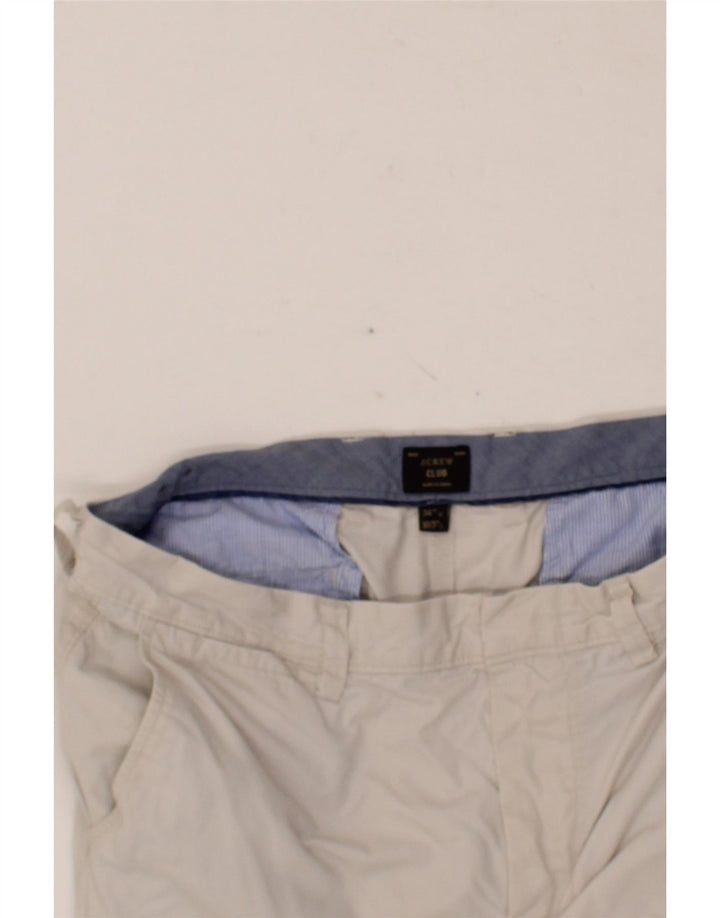 J. CREW Mens Chino Shorts W34 Large Grey Cotton Vintage J. Crew and Second-Hand J. Crew from Messina Hembry 